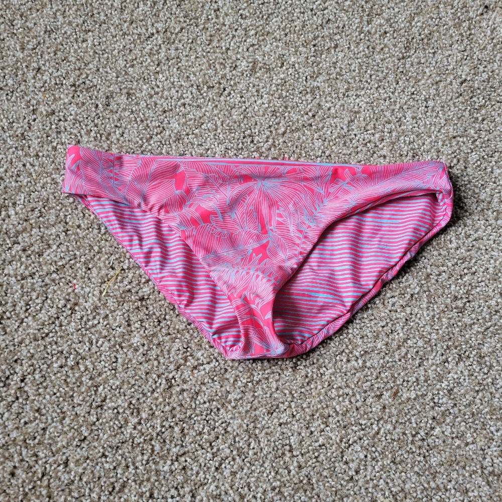 Vibrant Pink And blue Reversible Prana Bikini Bottom